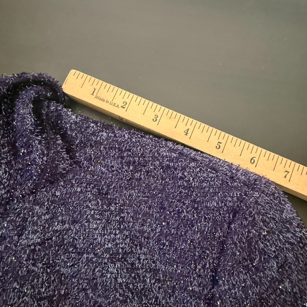 Escada Couture Tweed Blazer Women's 38 (6) Purple Sparkly Wool‎ Jacket Vintage - Picture 12 of 13